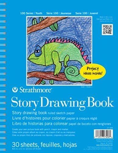 Strathmore Kids 100 Series Youth Story Drawing Book, 8-1/2 x 11 Inches, White, 30 Sheets(8.5×11 (Pack of 2))