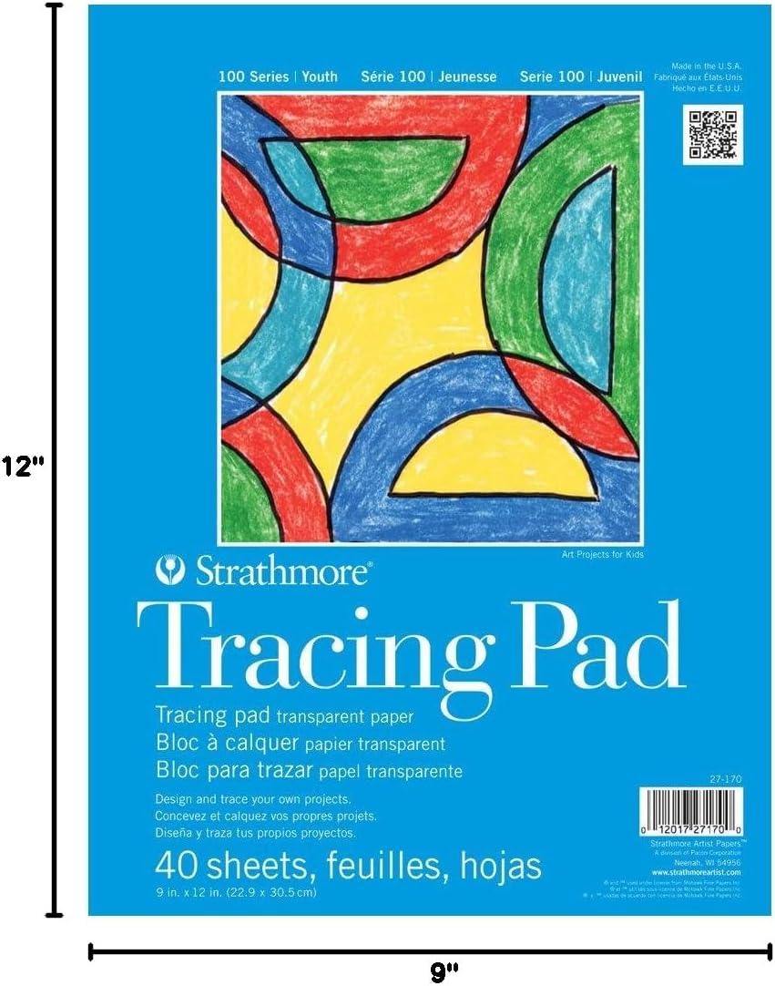 Strathmore (27-309 100 Series Youth Construction Paper Pad, 9″x12″ Tape Bound, 40 Sheets(9×12)