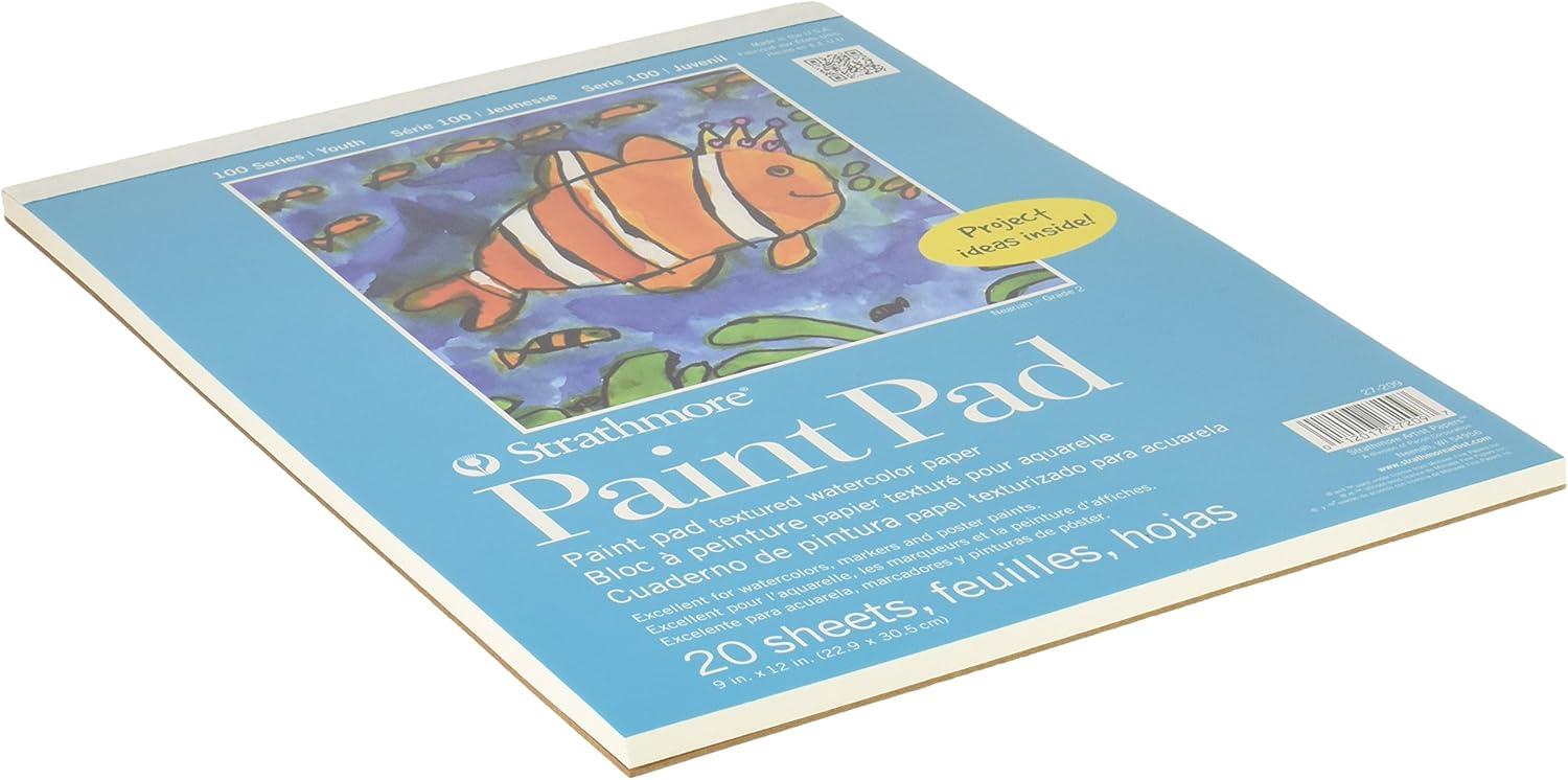 Strathmore (27-309 100 Series Youth Construction Paper Pad, 9″x12″ Tape Bound, 40 Sheets(9×12)