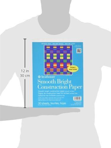 Strathmore (27-309 100 Series Youth Construction Paper Pad, 9″x12″ Tape Bound, 40 Sheets(8.5×11)