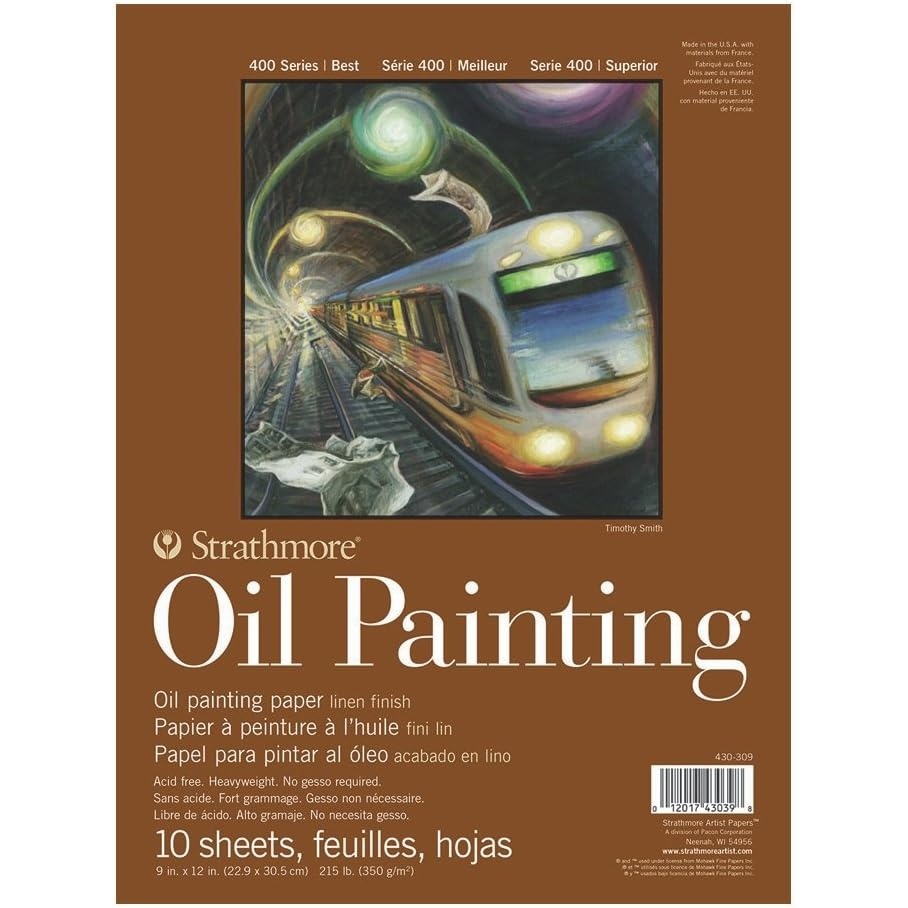 Strathmore 400 Series Oil Painting Pad 9″X12″-10 Sheets -62430309(9×12)