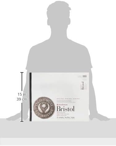Strathmore (580-52 500 Series Sequential Art Bristol, 2-Ply Plate Surface, 24 Sheets(Plate  2 Ply)