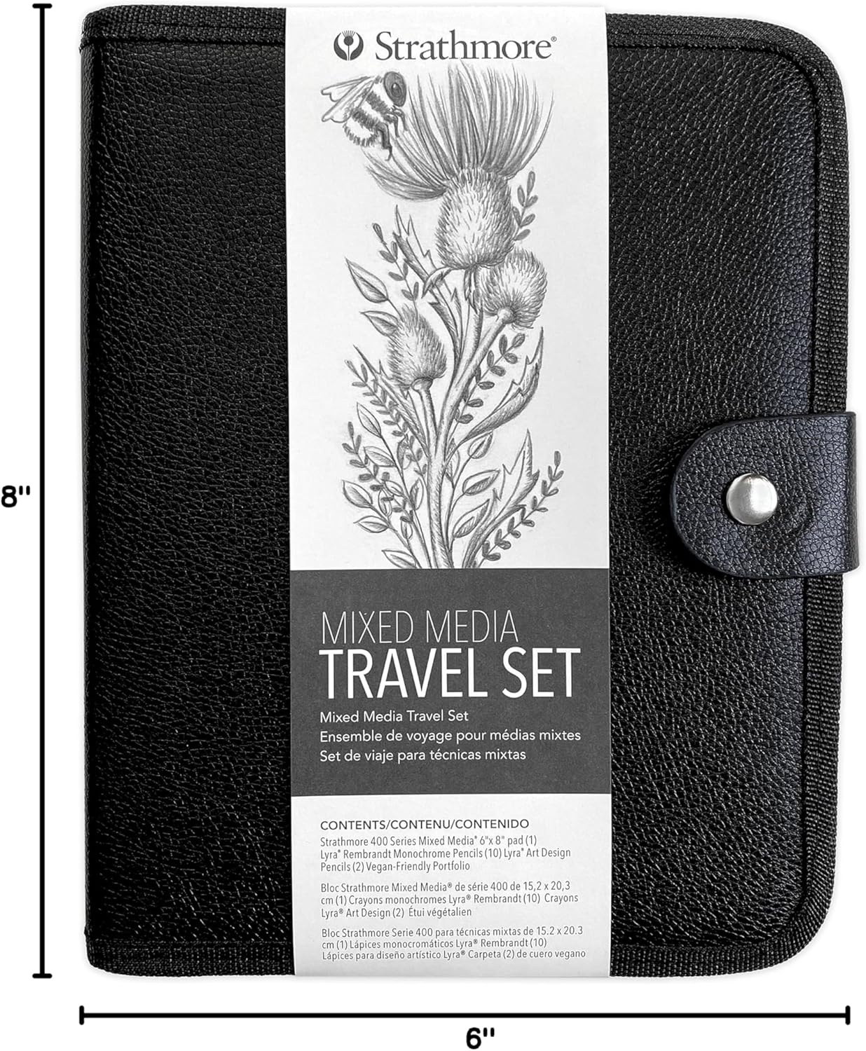 Strathmore Mixed Media Travel Set with Lyra Pencils and Portfolio – Professional Drawing and Sketching Art Supplies