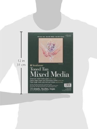 Strathmore Toned Mixed Media Paper Toned Grey 11″X14″-15 Sheets -62462311(Toned Tan)