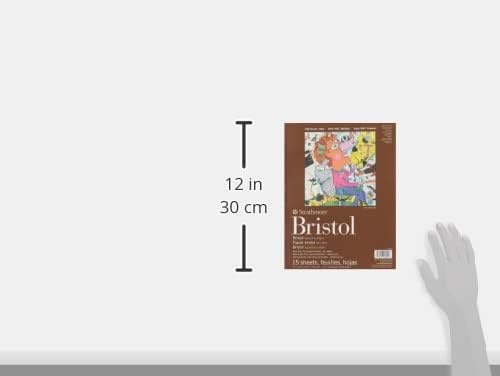 Strathmore 475-3, 400 Series Bristol, 2-Ply Vellum, 9″x12″ Tape Bound, 15 Sheets , White(Vellum  2 Ply)