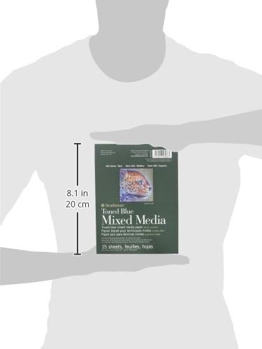 Strathmore Toned Mixed Media Paper Toned Grey 11″X14″-15 Sheets -62462311(Toned Blue)