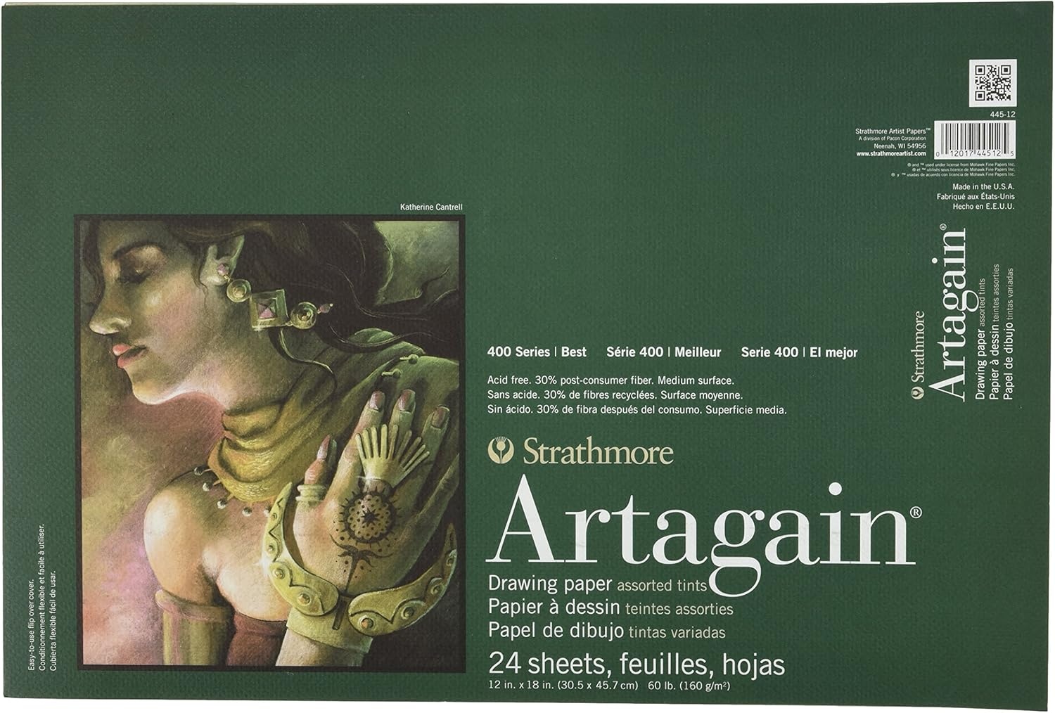 Strathmore – 445-9 Paper 400 Series Artagain Pad, 9″x12″, Assorted(Assorted)