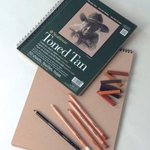 Strathmore 400 Series Sketch Pad, Toned Tan, 5.5×8.5 inch, 50 Sheets – Artist Sketchbook for Drawing, Illustration, Art Class Students(5.5×8.5)
