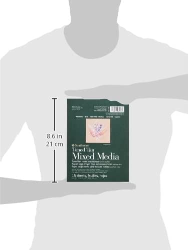 Strathmore Toned Mixed Media Paper Toned Grey 11″X14″-15 Sheets -62462311(Black)