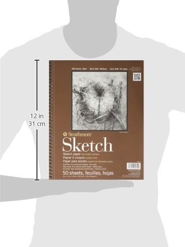 Strathmore 400 Series Sketch Pad, 9×12 inch, 100 Sheets – Artist Sketchbook for Drawing, Illustration, Art Class Students(9×12)