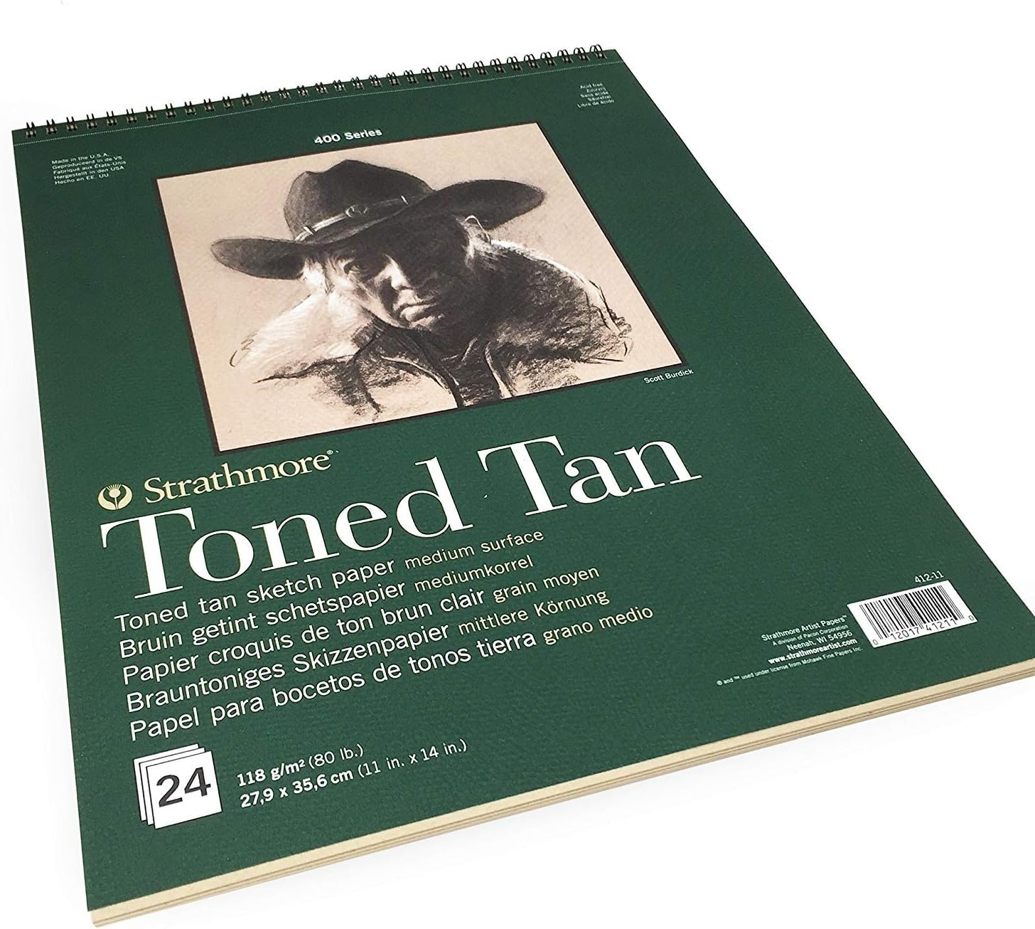 Strathmore 400 Series Sketch Pad, Toned Tan, 5.5×8.5 inch, 50 Sheets – Artist Sketchbook for Drawing, Illustration, Art Class Students(11×14)