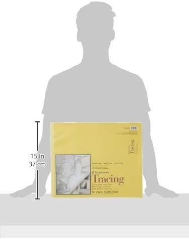Strathmore 300 Series Tape Bound Tracing Pad, 9 X 12 inches, 25 lb., Transparent, 50 Sheets (370-9)(14×17)