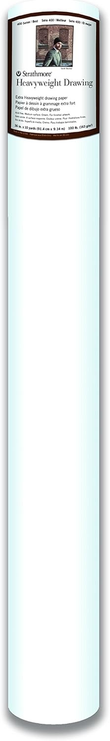 Strathmore 400-8 400 Series Drawing Pad, 18″x24″, Ivory/Cream, 24 Sheets, Medium(White)
