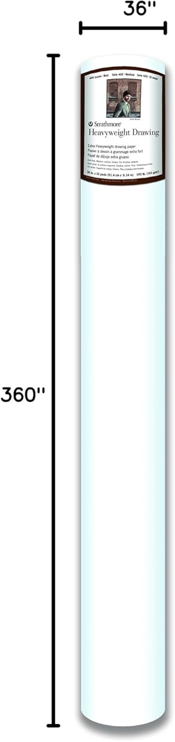 Strathmore 400-8 400 Series Drawing Pad, 18″x24″, Ivory/Cream, 24 Sheets, Medium(White)