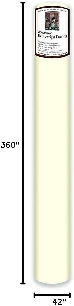 Strathmore 400-8 400 Series Drawing Pad, 18″x24″, Ivory/Cream, 24 Sheets, Medium(White)