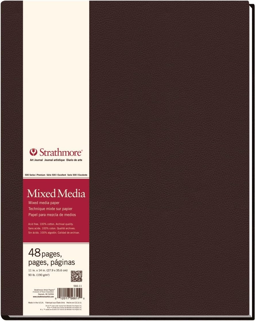 Strathmore 500 Series Softcover Mixed Media Journal, 90 lb. Paper, 5.5 X 8.5 inches, 64 Pages (567-5)(Hardbound  Phase Out)