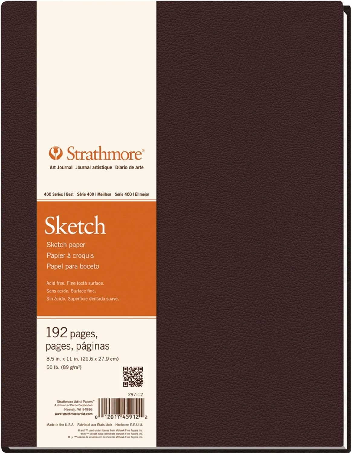 Strathmore 480-7 Softcover Art Journal, 7.75″ x 9.75″, White,160 Pages(Hardbound  Phase Out)