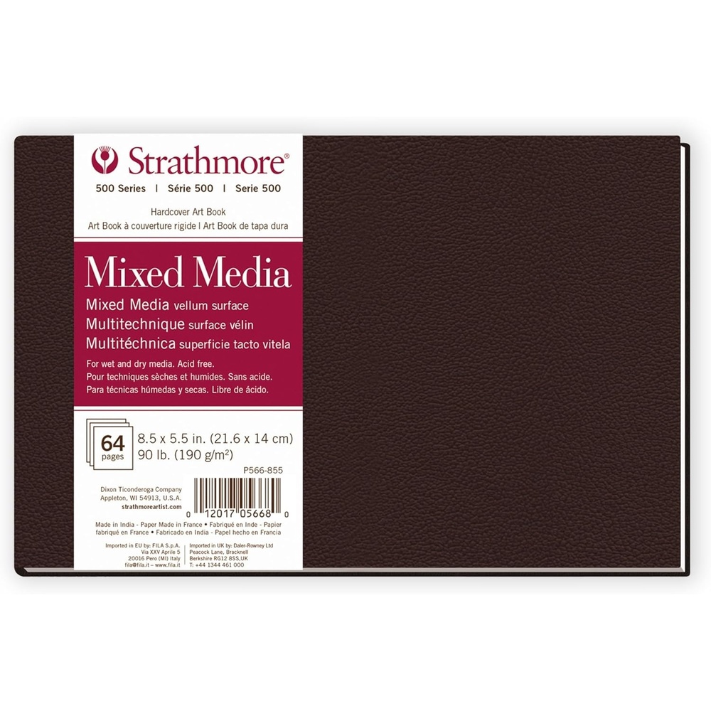 Strathmore 500 Series Softcover Mixed Media Journal, 90 lb. Paper, 5.5 X 8.5 inches, 64 Pages (567-5)(Hardbound)