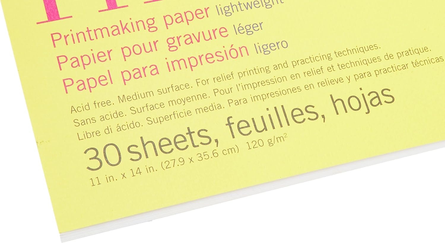 Strathmore 300 Series Glue Bound Printmaking Pad, Lightweight, 5 X 7 inches, White, 40 Sheets (333-5)(Paper Pad)