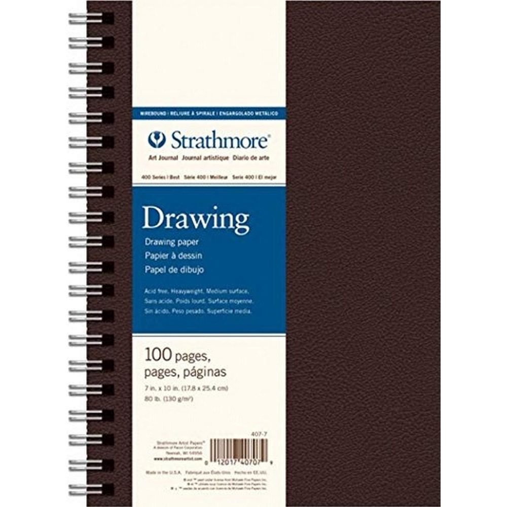 Strathmore Medium Drawing Spiral Paper Pad 6″X8″-24 Sheets -62400200(Field Book)