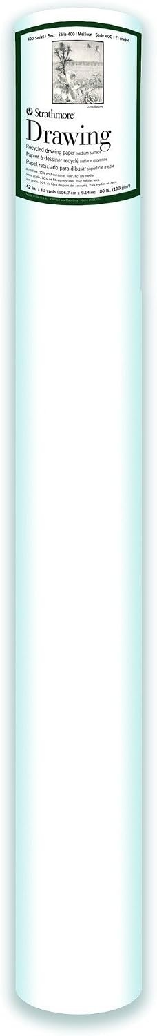Strathmore Medium Drawing Spiral Paper Pad 6″X8″-24 Sheets -62400200(Recycled)