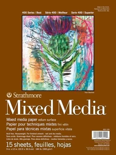 Strathmore Toned Mixed Media Paper Toned Grey 11″X14″-15 Sheets -62462311(White)