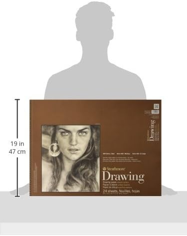 Strathmore Medium Drawing Spiral Paper Pad 6″X8″-24 Sheets -62400200(Ivory/Cream)