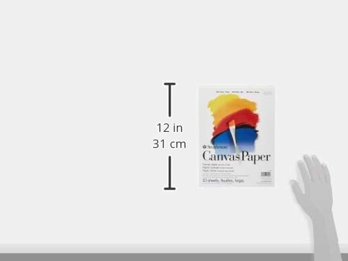 Strathmore 200 Series Canvas Paper, Tape Bound Pad, 9×12 inches, 10 Sheets (115lb/187g) – Artist Paper for Adults and Students – Oil Paint, Acrylic Paint, Mixed Media, Art Journaling(9×12 (Pack of 12))