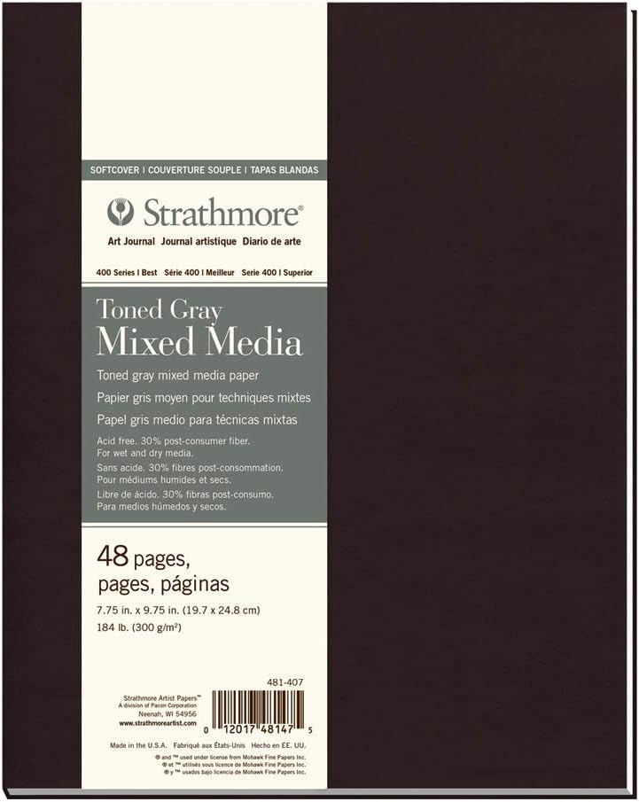 Strathmore Toned Gray Softcover MM 7.75×9.75(Soft Cover  Gray  Phase Out)