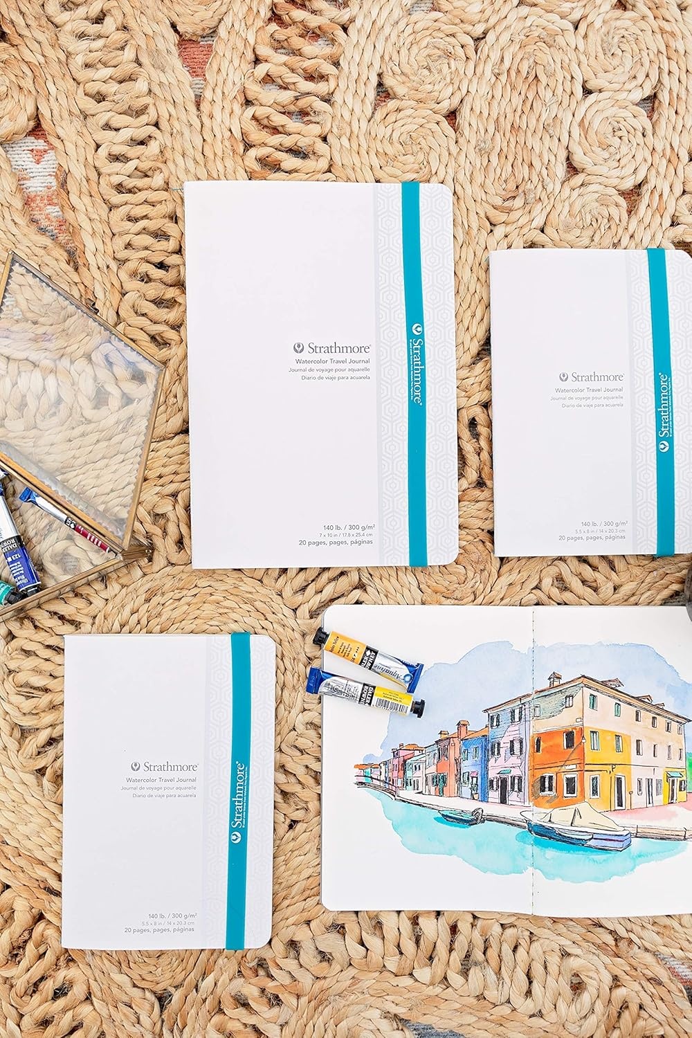 Strathmore 500 Series Ready Cut Watercolor Sheets, 140 lb. Cold Press, 5 X 7 inches, White, 25 Sheets (140-205)(White)