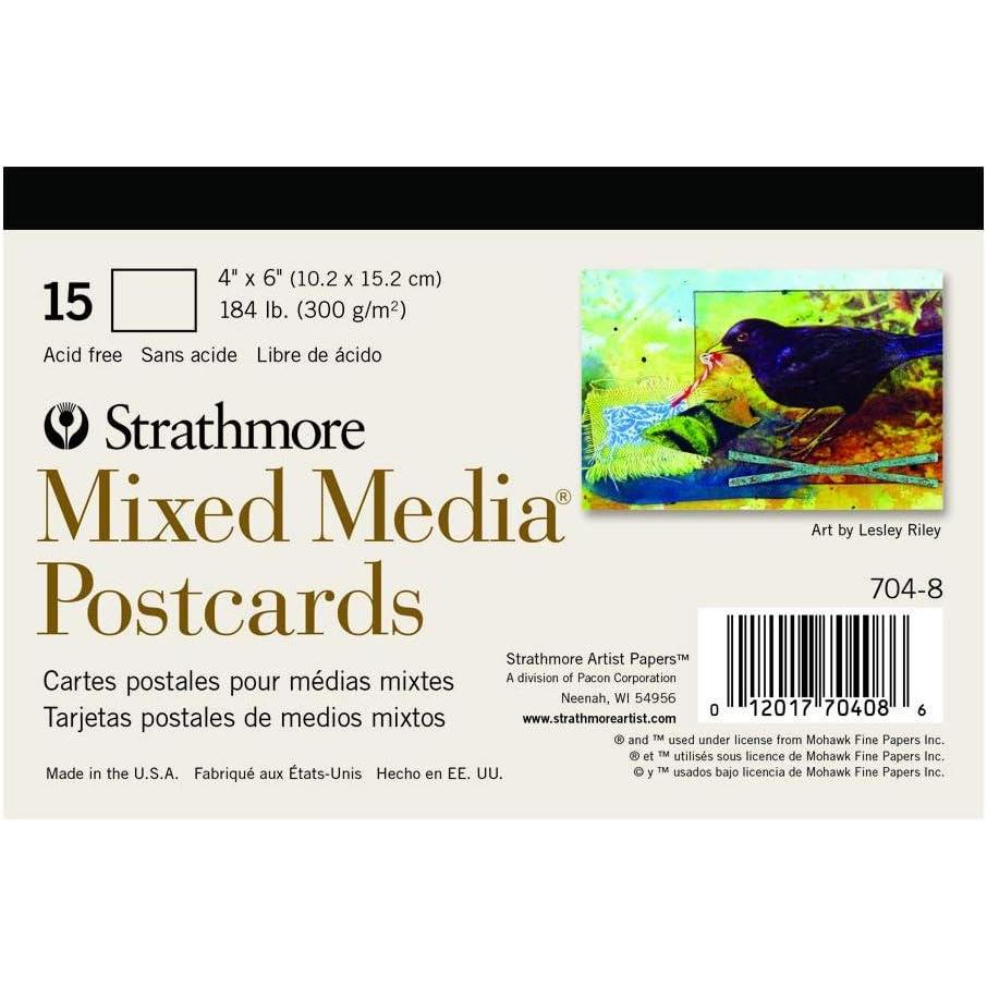 Strathmore Watercolor Postcard Pad, 4×6 inches, 15 Pack – Custom Greeting Cards for Weddings, Events, Birthdays(Mixed Media)