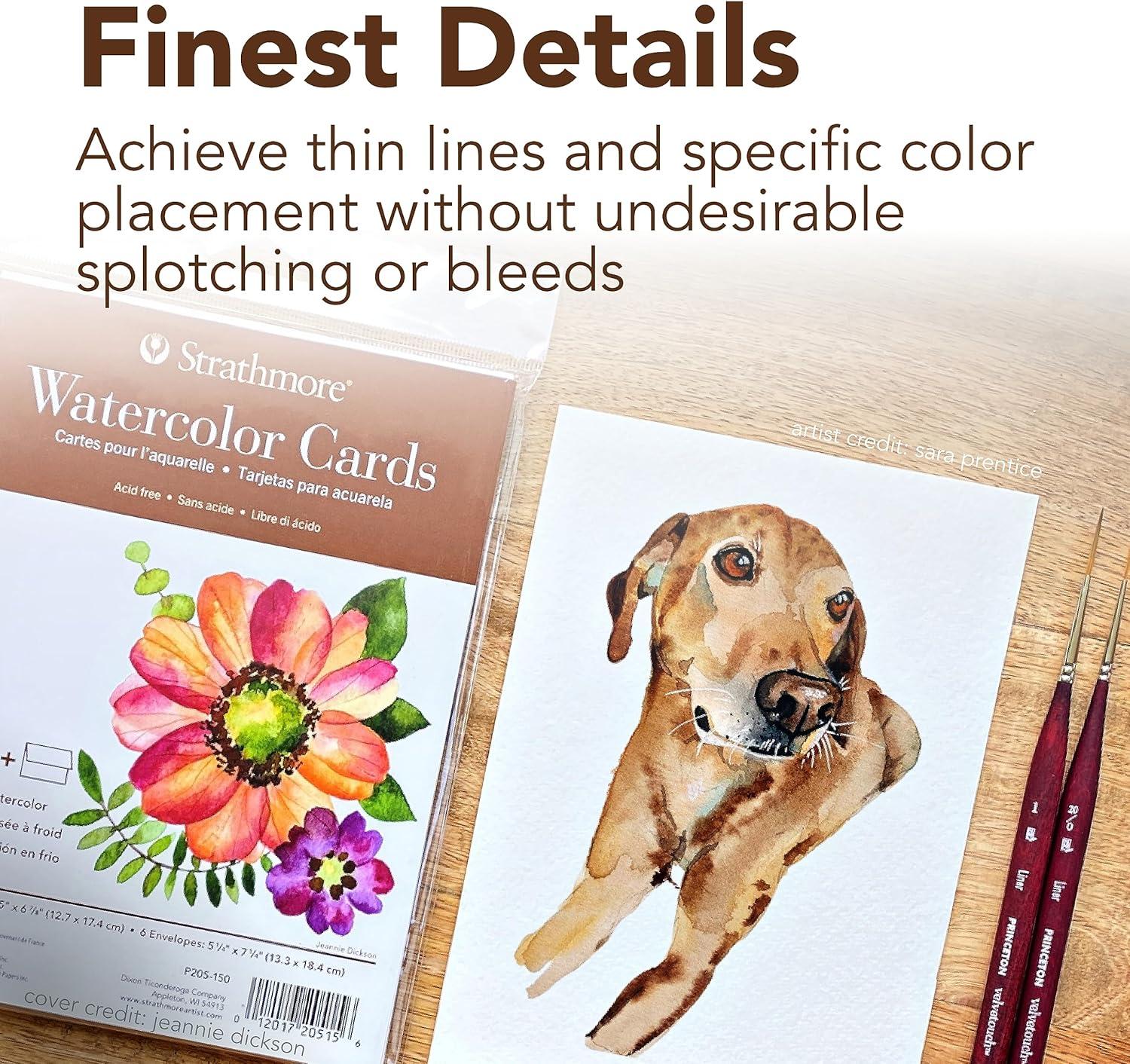 Strathmore 400 Series Watercolor Cards, Cold Press, Announcement Size, 3.5×4.875 inches, 6 Pack, Envelopes Included – Custom Greeting Cards for Weddings, Events, Birthdays(3.5×4.875 (Pack of 12))