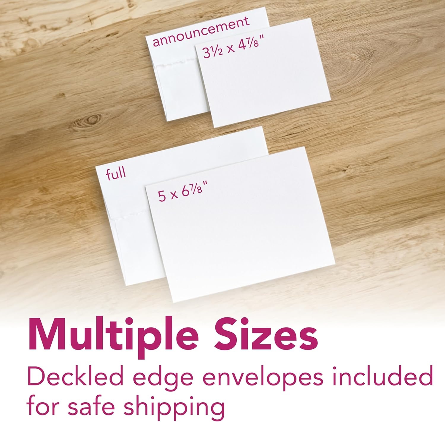 Strathmore 300 Series Watercolor Cards, 5×6.875 inches, 6 Cards & Envelopes – Custom Greeting Cards for Weddings, Events, Birthdays, Holidays(3.5×4.875″)