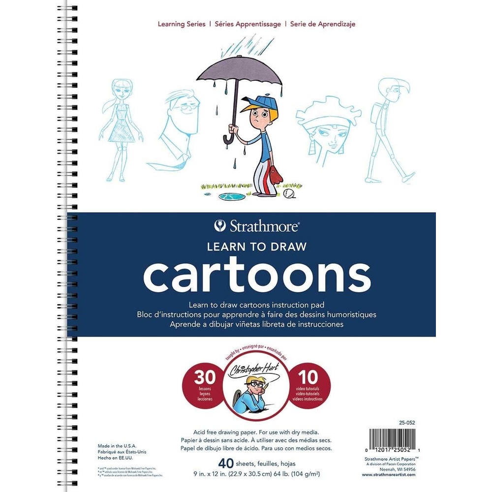 Strathmore Learning Series Hand Lettering Paper, Wirebound Pad, 9×12 inches, 28 Sheets (100lb/270g) – Artist Paper for Adults and Students – Markers, Ink, Pen(Drawing  Cartoons)