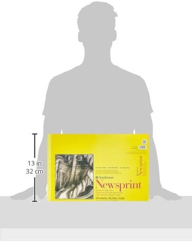 Strathmore 300 Series Tape Bound Newsprint Pad, 32 lb. Smooth Paper, 18 X 24 inches, 50 Sheets (307-18)(Rough)