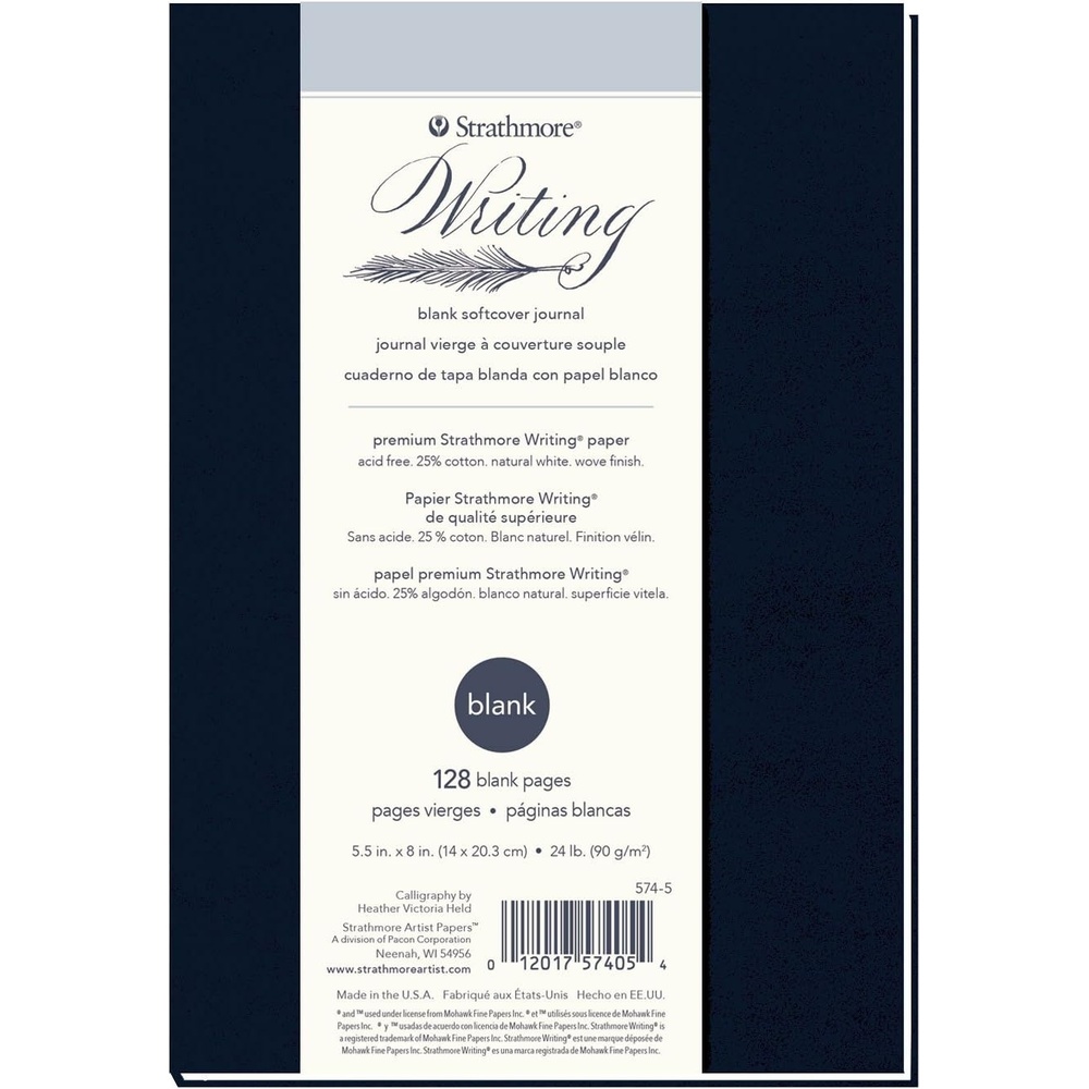 Strathmore 500 Series Softcover Art Writing Journal, 5.5″x8″ Blank, 64 Sheets